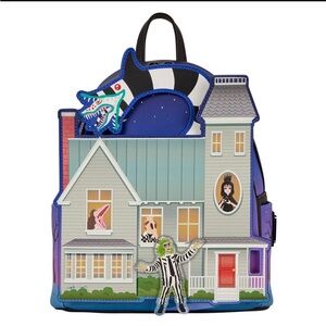 Loungefly Warner Bros Beetlejuice Deetz House Glow in the Dark Mini Backpack